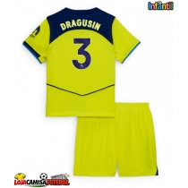 Camisa de Futebol Tottenham Hotspur Radu Dragusin #3 Equipamento Alternativo Infantil 2025-26 Manga Curta (+ Calças curtas)